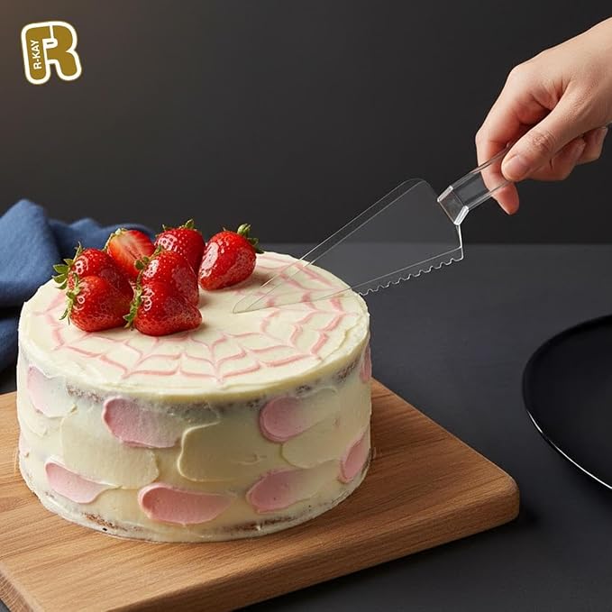 12 Pcs Plastic Cake Cutter And Pie Cutter And Server Ideal for Weddings, Buffets, and Picnics Premium Pie Pizza Pastry Slicer