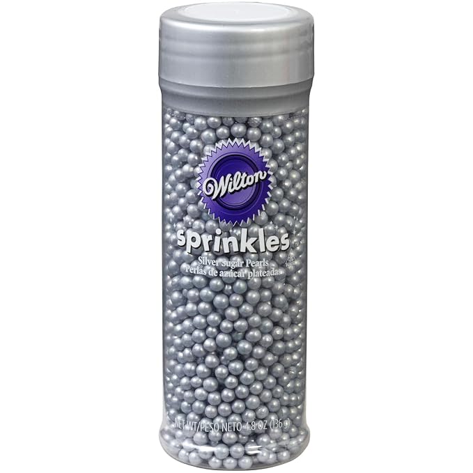 Wilton Decorating Sugar Pearls, 4.97 oz., Silver