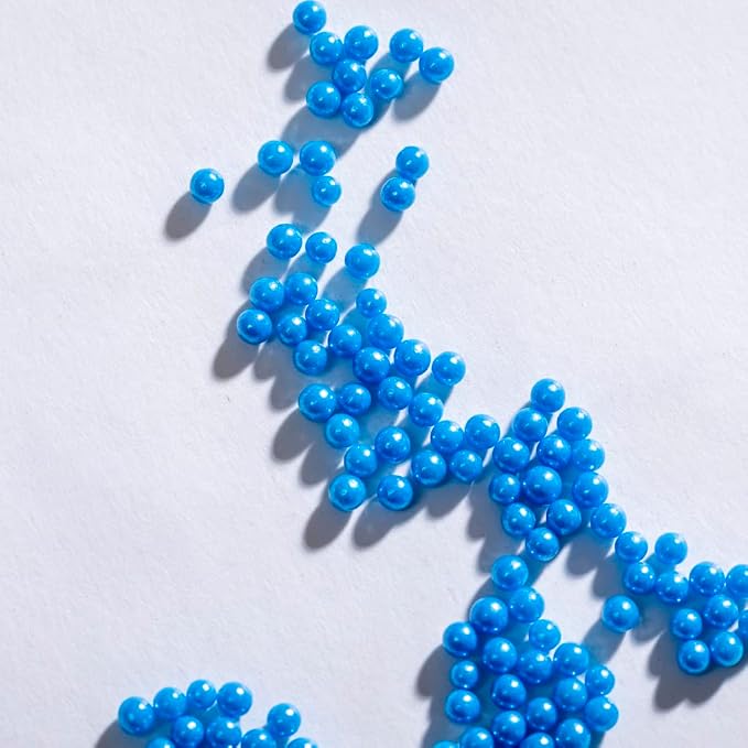 Christmas Dark Blue Sprinkles Edible Pearls 130g 4.6OZ,Cake sprinkles,Cookie sprinkles,Sugar Pearl, Edible Candy Pearls for Cake Cupcake Decorationg (4mm-Shenblue)