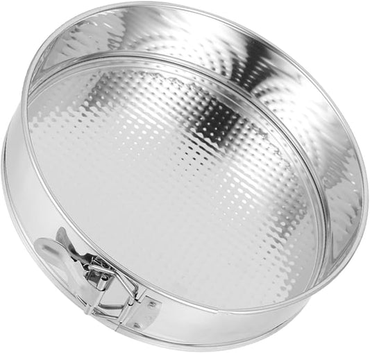 VALICLUD Stainless Steel Springform Cake Pan 9-inch Leakproof Baking Tray with Locking Latch Removable Bottom for Cheesecake and Home Kitchen Bakeware