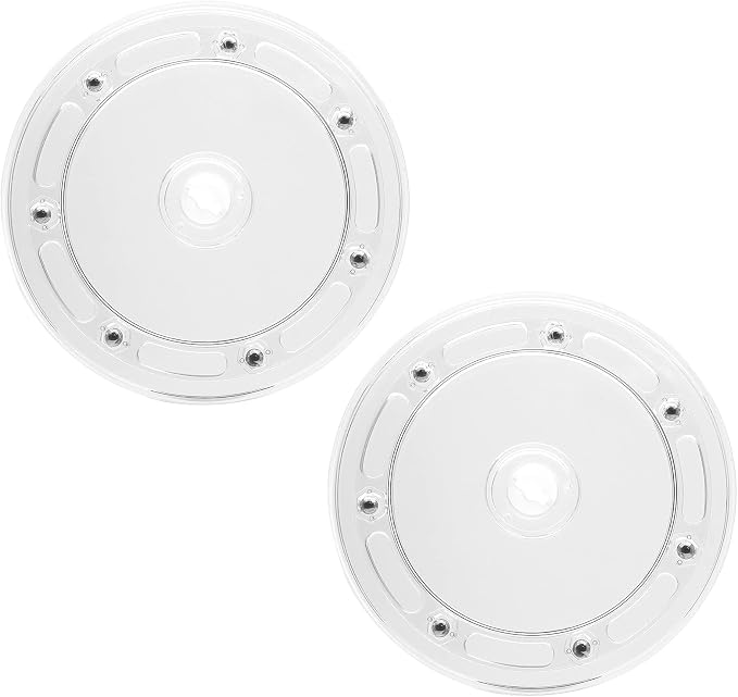 6 Inch Acrylic Turntable Organizer, 2 Pcs Clear 360 Degree Rotation Round Turntable for Kitchen Pantry Table Countertop Cabinet Decorating