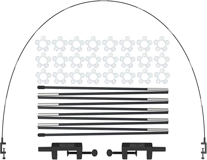 LANGXUN 12ft Black Table Balloon Arch Kit, Balloon Arch Stand Frame For Birthday Party Wedding and Graduation Decorations, Christmas Decort Baby Shower Bachelor Party Supplies