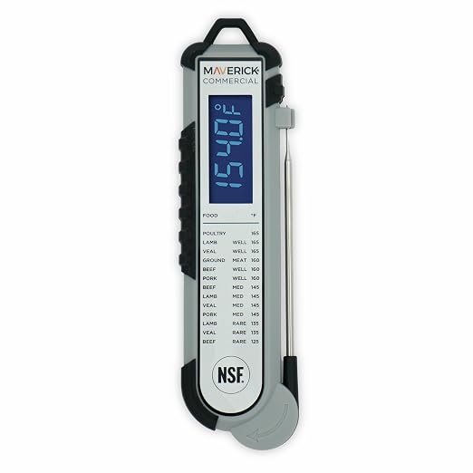 Maverick Pro‑Temp Digital Meat Thermometer PT‑100BBQ, Instant Read with Backlit Display, Oven Safe, Calibration Feature, Grill, Smoker & BBQ Temperature Probe