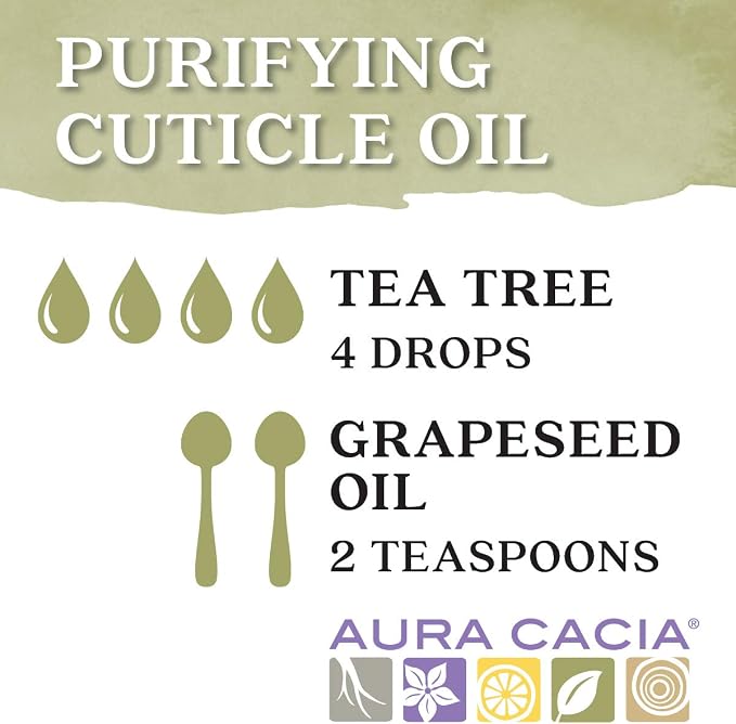 Aura Cacia 100% Pure Tea Tree Essential Oil, 100% Pure Therapeutic Grade, 15 ml in Box, Melaleuca alternifolia