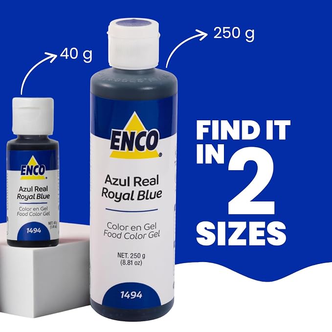 ENCO Food Coloring Gel Royal Blue 1.41 oz (40g) Concentrated, Vegan