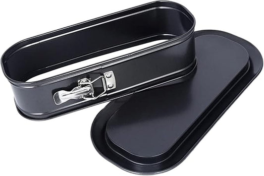 Square Springform Cake Baking Pans: Non-stick Cheesecake/Tiramisu Pan with Removable Bottom, Quick Release Latch Bakeware Leakproof Bread Loaf Pan, 12.4" x 4.92" x 3.35"