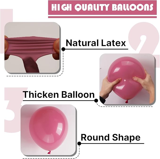 PartyWoo Mauve Balloons 140pcs Different Sizes of 18 12 10 5 Inch Dusty Pink Rose Blush Boho Netural Balloon Arch Kit Garland for Baby Shower Wedding Engagement Birthday Party Decorations Pink-F02