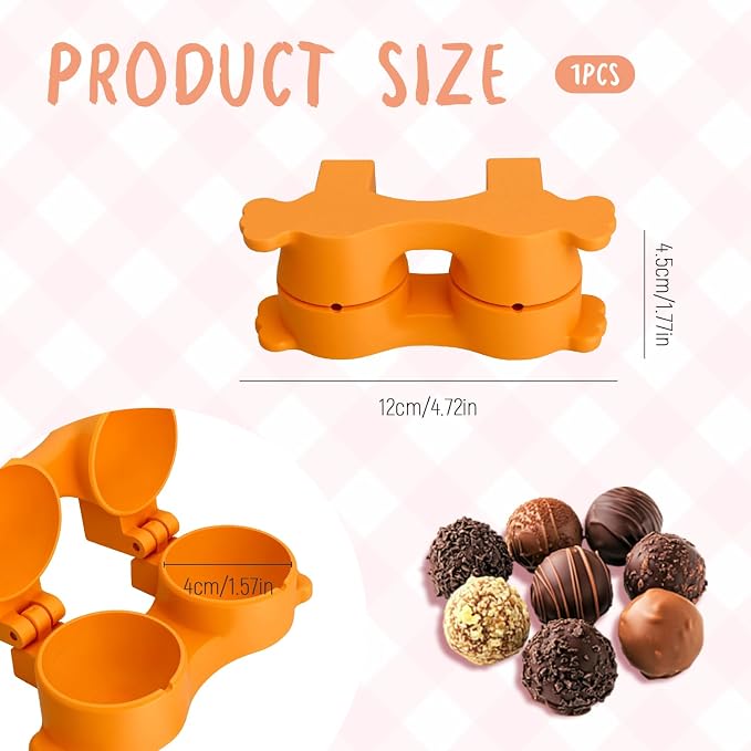 Cake Pop Mold 2-in-1 Set, 3D Sphere & Circle Maker with Cutter and Pusher, for Home Baking, Birthday Parties, Wedding Desserts (Lollipop)