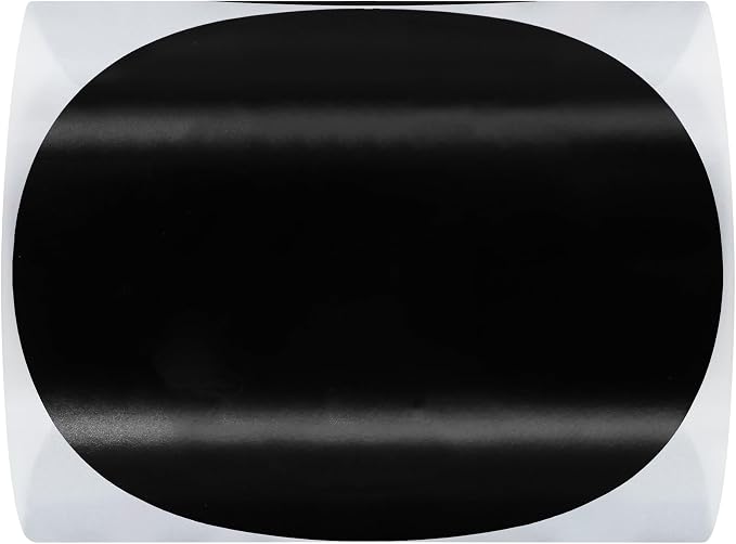 Hybsk Round Color Coding Circle Dots Labels Warehouse Inventory Organizer Stickers (4 inch, Black)
