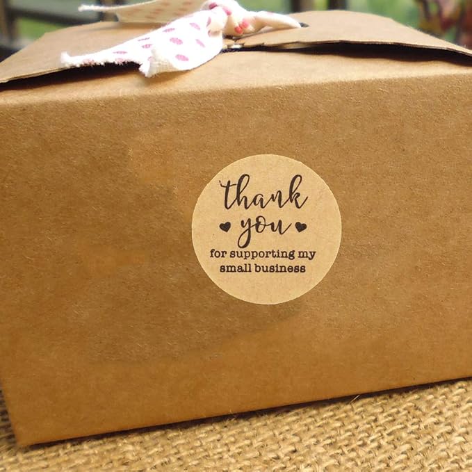 Yoget 1.5''Thank You for Supporting My Small Business Sticker, Thank You Stickers, 500 Labels Per Roll