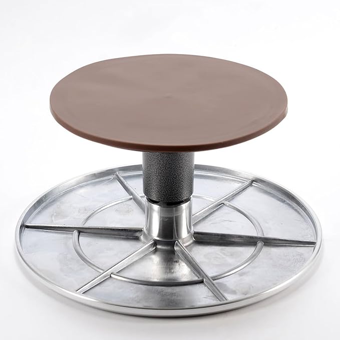 Aluminium Rotating Cake Turntable - 12 Inch Round Stand with Non-Slip Silicone Bottom for Cupcakes, Pastries & Cake Decorations