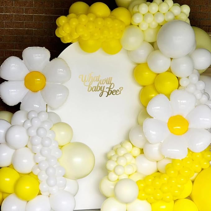 120pcs Yellow Balloon Arch Kit, 18 12 10 5 inch Yellow Latex Balloons Different Sizes Balloon Garland for Baby Shower Sunflower Bee Wedding Birthday Party Decorations