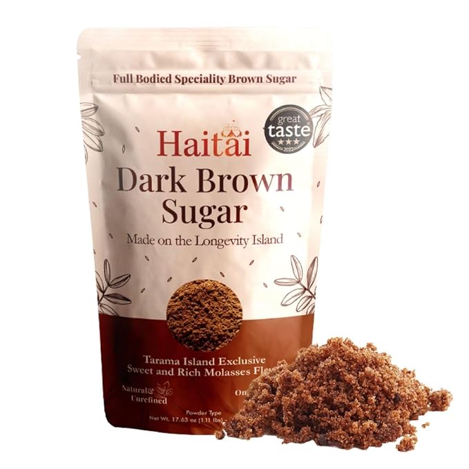 Haitai's 'Longevity Island' Sugar ~ Blue Zone Food, Japan's 'Black Sugar', Deep, Dark, Powerful Taste ~ 500g Powder Type | Blue Zone Food, Deep, Dark Taste