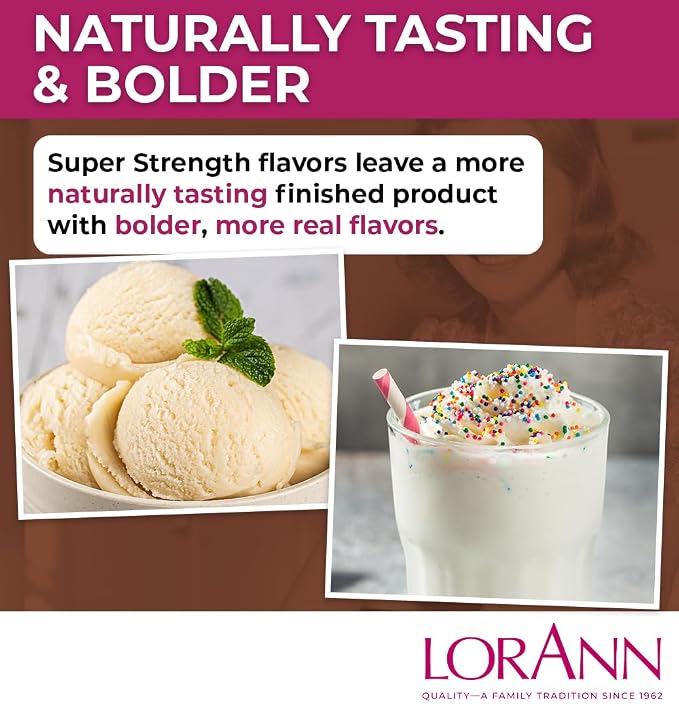 LorAnn Oils Super Strength Flavoring - Used For Candy Making, Flavoring Extracts, Baking, Hard Candy, and Flavor Oils - Bold, Natural Flavors 4X Stronger Than Extracts - Vanilla, 1 fl oz