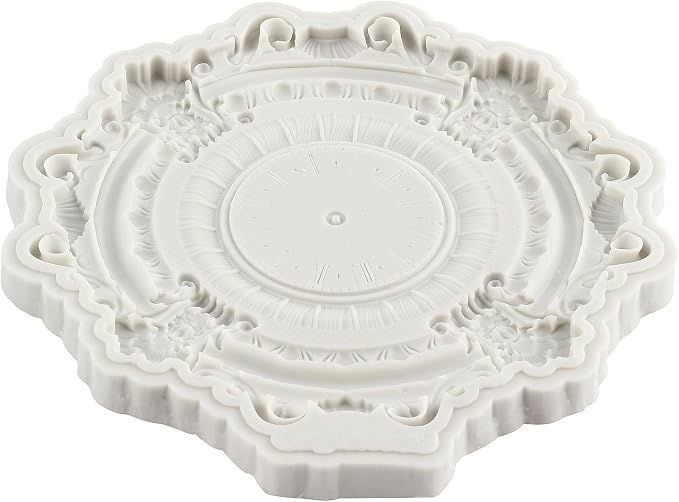 Baroque Clock Fondant Mold Baroque Style Fondant Silicone Mold For Sugar Cake Decorating Cupcake Topper Candy Chocolate Gum Paste Polymer Clay