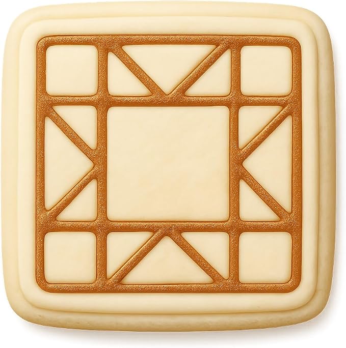 Patchwork Quilt Block Cookie Cutter & Stamp, Fondant & Clay - 4x4