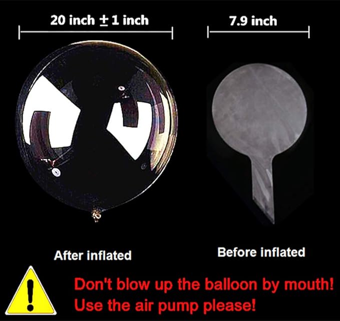 LED Light Up Bobo Balloons with Sticks,10 Packs Flashing Handles,20 Inches Bubble Bobo Balloons,70 cm Sticks,Christmas Birthday Party Decoration