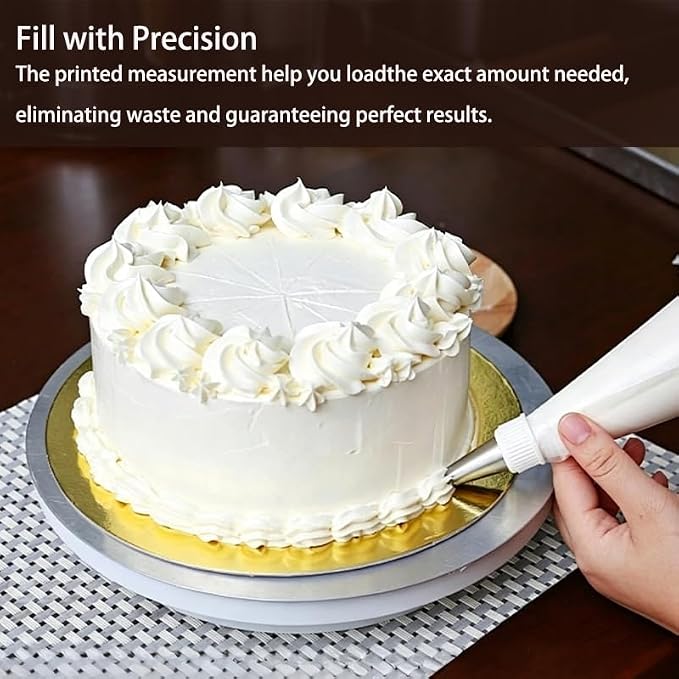 Bake Essentials 2 Sizes Piping Bags, 100PCS 12 Inch + 50PCS 9 Inch Thickened Disposable Pastry Bags, Anti-Burst Non-Slip Icing Bags for Cream Frosting, Cake & Cookie Decorating Supplies