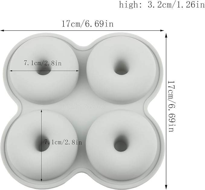 4 Cavity Donut Silicone Candy Molds For Candy Chocolate Baking Cake Decoration