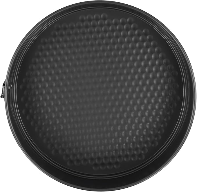 SINJEUN 3 PCS 9 Inch Springform Cake Pan, Nonstick Round Cheesecake Pan with Removable Bottom, Cake Baking Mold for Cake, Cheesecakes and Pizza, Black﻿