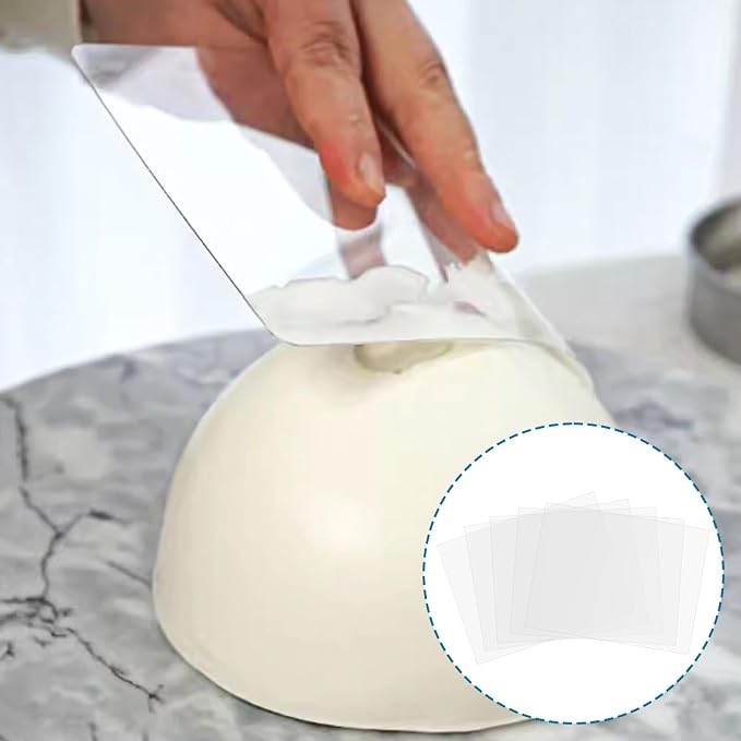 Xthrotsenk Transparent Cake Cream Scraper Plastic Cake Scraper 15 Pcs | Flexible Spatula Cakes Smoother for Icing Fondant Smoother Supplies Acrylic Cakes Scrapers DIY Baking Tool
