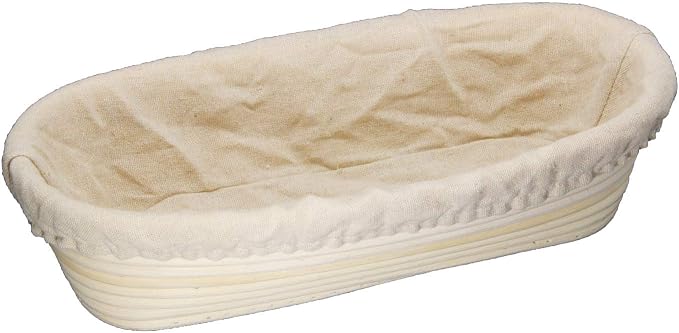 12 Inch Oval Long Banneton, BetterJonny Artisan Bread Proofing Basket +Liner Combo Set for Rising Dough