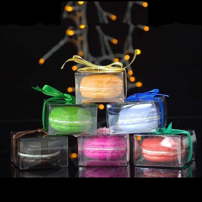 RomanticBaking 150 Pack 2.17x2.17x1.38 Inches Single Macaron Boxes Brownie Boxes Moon Cake Boxes Small candy boxes for wedding favors