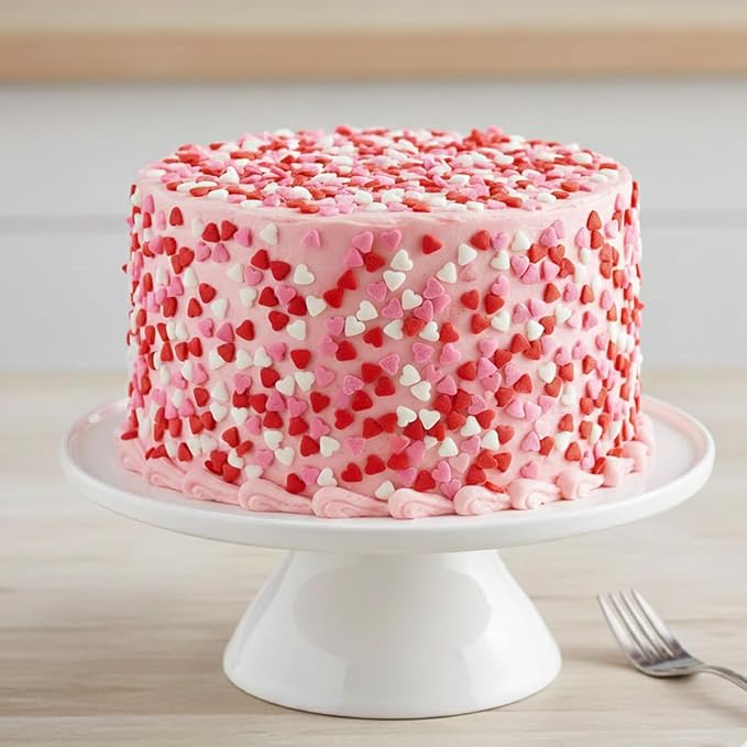 Mini Heart Sprinkle Mix 3.35 oz, Valentines Sprinkles For Cake Decorating, Baking, Ice Cream & More, The Hampton Candy Company