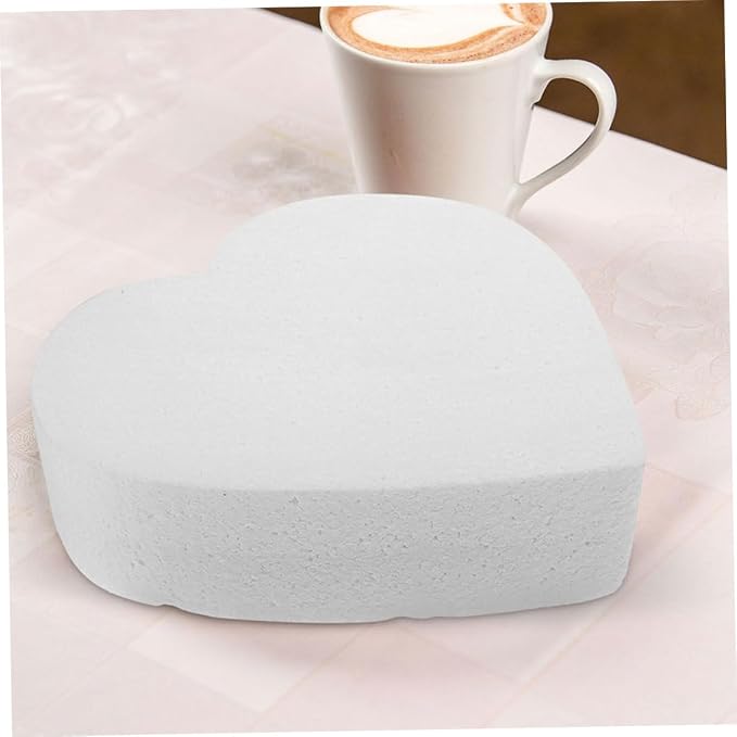 STOBAZA Cake Heart Shaped Model for Wedding Display and Decorating Lightweight Fake Cake for Crafting and Photography for Celebrations and Events