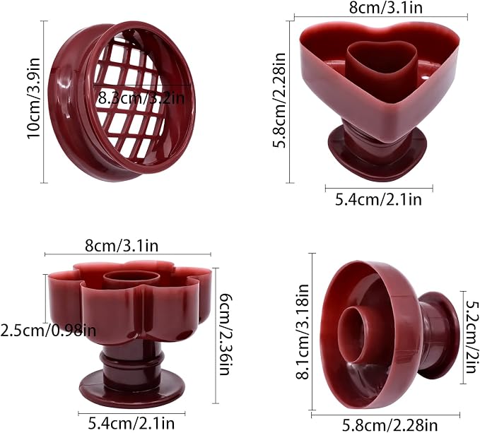 4 Pack Donut Maker Cutter, Creative Reusable Non-stick Doughnut Molds, Fondant Cake Bread Dessert Bakery Mould, Biscuit Stamp Mould, Home Kitchen DIY Baking Tool
