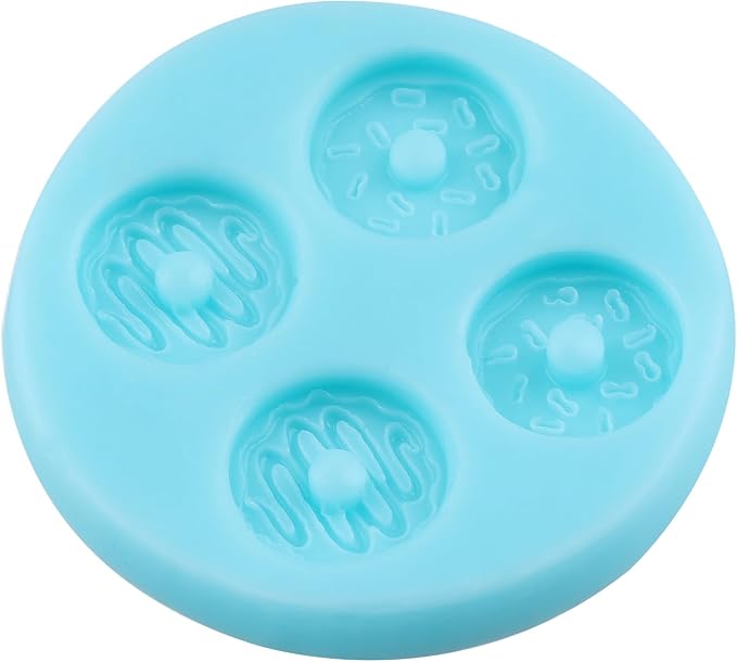 Doughnut Fondant Mold Donut Silicone Molds for Cake Decorating Cupcake Topper Chocolate Candy Gum Paste Polymer Clay