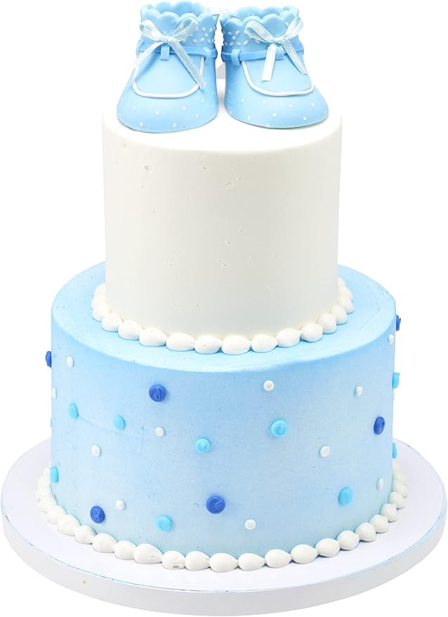 Baby Blue Bootie Cake Topper Set