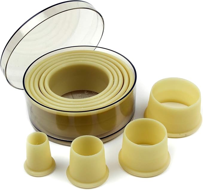 O'Creme Round Heat-Resistant Plastic Cutter in Nine Sizes, One of Each
