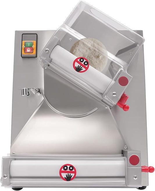 Commercial Dough Roller Sheeter, 4-12 inch Pizza Dough Roller Sheeter, 370W Electric Pizza Dough Rollers for Noodle Pizza Bread and Pasta Maker Equipment