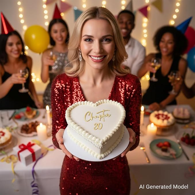 Chapter 30 Cake Topper – Acrylic 30th Birthday Cake Decoration for men and women, Happy 30 Cake Topper for Party, Modern Coming of Age Birthday Decor (chapter 30 golden)