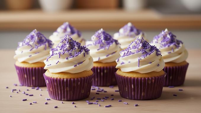 NCS Pearlized Purple Jimmies Edible Sprinkles – Cupcake, Cake & Cookie Decorations, 7 oz