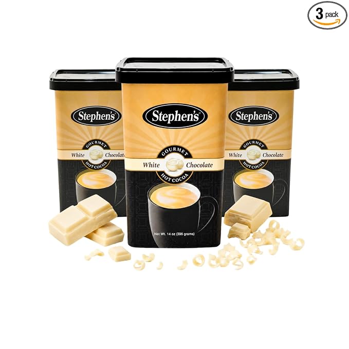 Stephen's Gourmet White Chocolate Hot Cocoa Mix, Rich & Creamy Premium Hot Chocolate, 14 oz (Pack of 3)