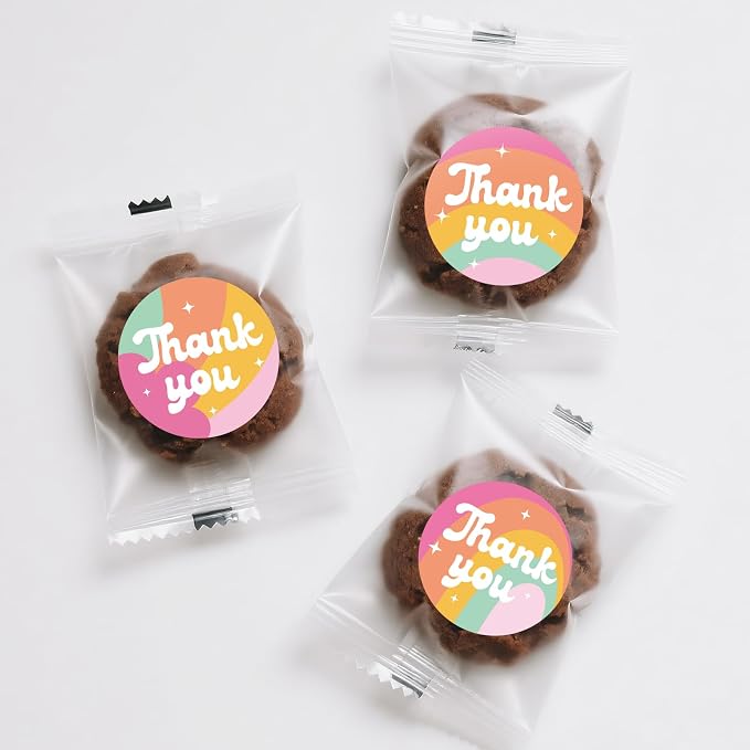 Anwyll Thank You Stickers - Rainbow Star Thank You Stickers for Small Business 480Pcs 1.5In Thank You Sticker for Packaging Self Adhesive Thank You Party Favor Seal Label Sticker for Card(4 Design)