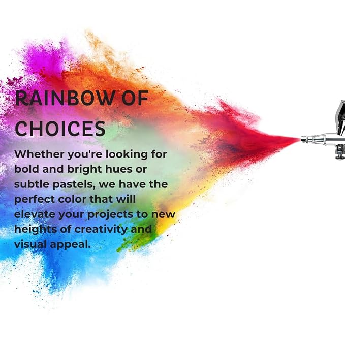 Chefmaster - Neon Airbrush Kit - Airbrush Food Coloring - 6 Pack - Highly-Pigmented, Vibrant Colors, Works With Any Airbrush Tool, Fade-Resistant Colors - Made in the USA