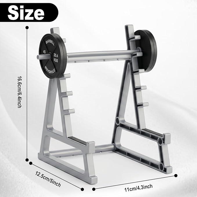 Squat Rack Pen Holder for Desk, Barbell Rack Pen Holder Gym-Themed Unique Office Desk Accessories, Funny Mini Weight Racks Pencil Holder Organizer Decor for Men Fitness Weightlifting Lovers