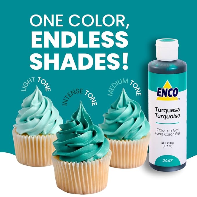 ENCO Gel Food Coloring 8.8 oz (Turquoise)