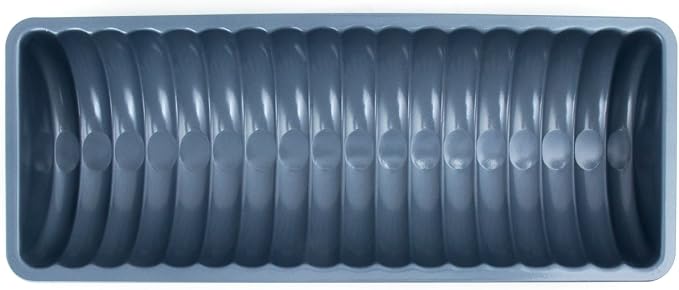 Fox Run Non-Stick Cake Pan, Rehrucken/Almond Cake Loaf Pan 4.75" x 12.25" | Long Cake Pan | Fluted Loaf Pan | Easy Release Nonstick Loaf Cake Pan | Baking Gadget | Yule Log & Almond Baking Tin