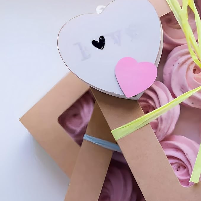8x6x2.5 Inches 20pcs Brown Bakery Boxes with Window, Cookie Boxes for Packaging, Treat Boxes for Cupcakes, Valentine's Day, Mother's Day, Christmas, ana Holiday Gatherings.