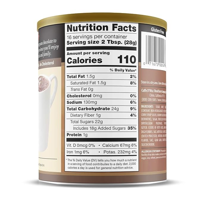 Caffe D'Vita Hot Cocoa, 16-Ounce Cans