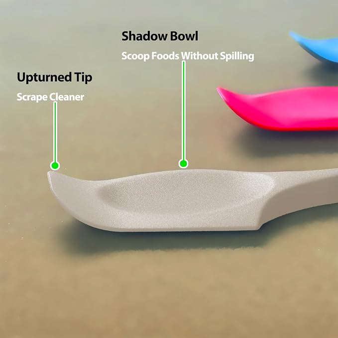 Silicone Mini Spatulas, Curved Small Spatula with Shallow Bowl for Kitchen, Seamless Jar Scraper for Cooking Baking, Wet Pet Food Spatula, 8.2 IN, 4 Pack, Khaki