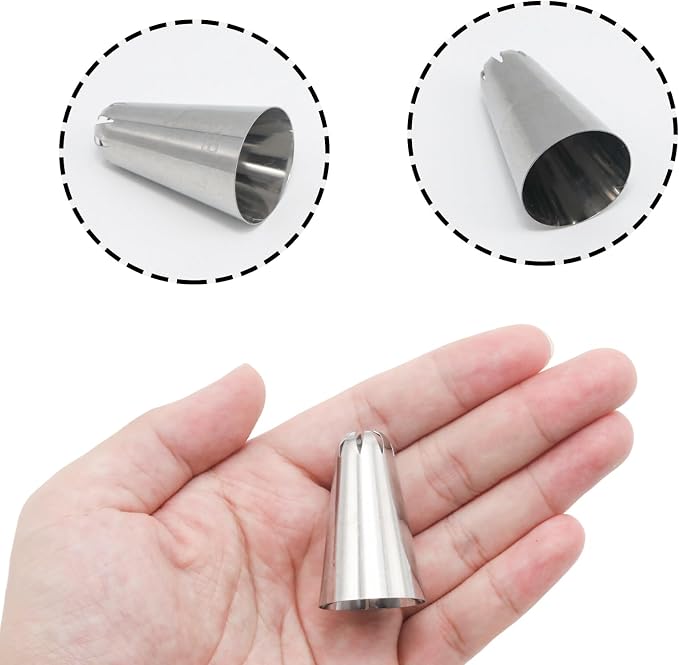 Piping Tip of Model 853, Stainless Steel Icing Nozzles | Cake Baking Tools for Buttercream, Birthday Cake, Cookie Icing, Cupcake or DIY Art (853)