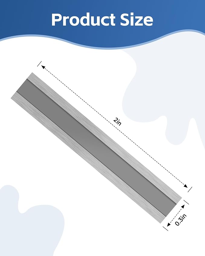 2" Carbide Paint Scraper Blades, Double-Edged Reversible Replacement Tungsten Steel Blades, Fit for 2in scraper, for Removing Paint, Wood, Glue and Grout - 2pcs