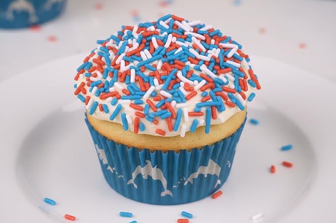NCS Miami Game Day Teal, Orange & White Jimmies Edible Sprinkles – Cupcake, Cake & Cookie Decorations, 7 oz