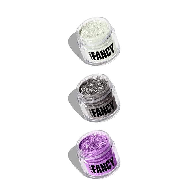 Fancy Sprinkles B'Witched Edible Glitter Set | Luster Dust for Drinks, Cocktails & Cake Decorating | Vegan, Gluten Free, Non-GMO | Made in USA | Onyx Black, Amethyst Purple, and Glow Worm Green (3 jars, 4gm each)