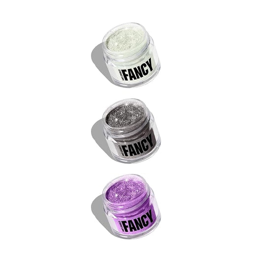 Fancy Sprinkles B'Witched Edible Glitter Set | Luster Dust for Drinks, Cocktails & Cake Decorating | Vegan, Gluten Free, Non-GMO | Made in USA | Onyx Black, Amethyst Purple, and Glow Worm Green (3 jars, 4gm each)